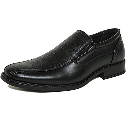 Alpine Swiss Alligator Ostrich Print Chillon Mens Slip on Loafers