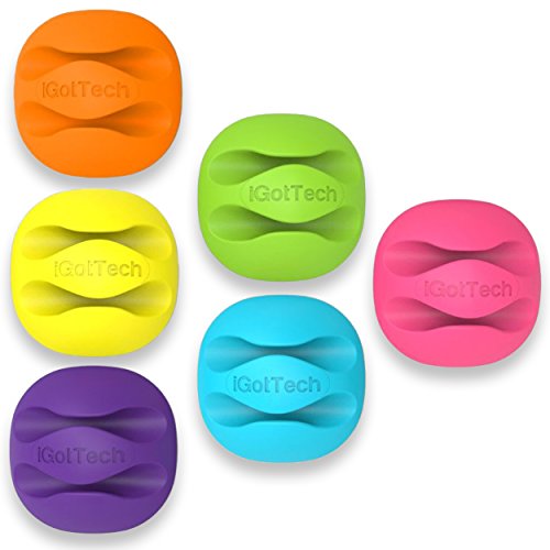 

iGotTech Cable Clips & Cord Management System: Desktop Cable Organizer & Computer, Electrical, Charging or Mouse Cord Holder