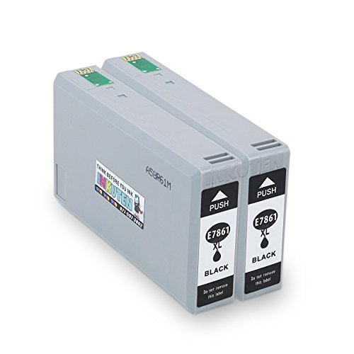 INKUTEN (TM) Remanufactured Ink Cartridge Replacement for Epson 786XL T786XL120 High Capacity (2 Black) Compatible with Epson WorkForce Pro WF-5620, WF-5690, WF-5190, WF-4630, WF-4640 WF-5110
