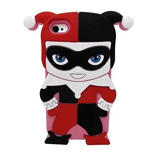 iBee dc Harley Quinn Joker Smile Batman Arkham Fanclub Super Hero 3D Silicone Case for iphone5 5s By Asia Trendy