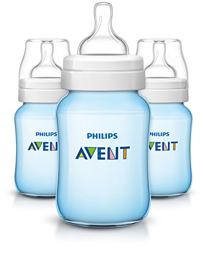 Philips AVENT Classic Plus BPA Free Polypropylene Bottles, Blue, 9 Ounce (Pack of 3)