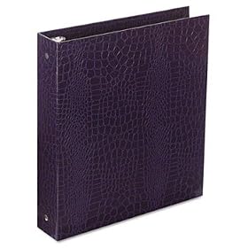 PROformance Crocodile Embossed Ring Binder, 1 Capacity, Purple
