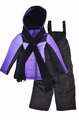 Snowsuits for Kids Girl's Ombre Dip Dye 3-Piece Snowsuit