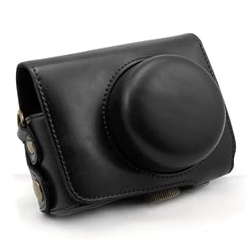 Leather Case Bag for Panasonic LUMIX DMC-GF3C 13.1 MP Digital Camera 14mm BLACK