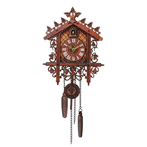 Algopix Similar Product 5 - Timesens Vintage Wood Cuckoo Wall Clock