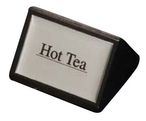 

American Metalcraft SIGNHT1 Black Wood Hot Tea Tabletop Sign, 3 by 1-3/4-Inch