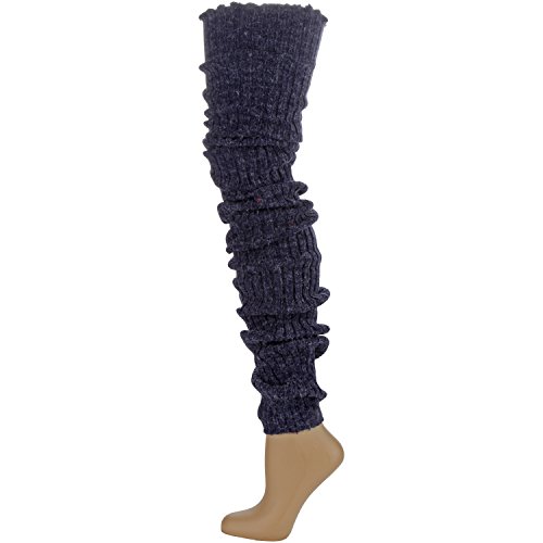 Super Long Cable Knit Leg Warmers in Your Choice of Colors,One Size,Navy