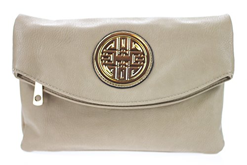 Canal Collection Multi Purpose Soft Foldable PVC Cross Body Clutch with Emblem