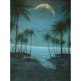 10'x20' Club Tropical Night Scenic Muslin Background Backdrop