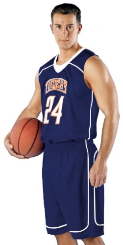 

Alleson 548P Adult Mock Mesh Basketball Shorts NA/WH - NAVY/WHITE AL