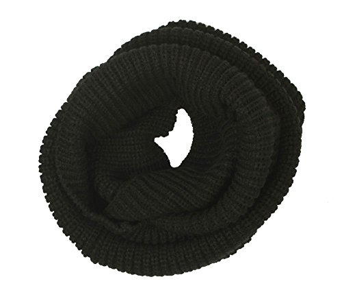 Kobwa(TM) Soft Wool Fashion Classic Knit Infinity Loop Scarf Hood