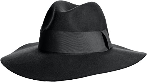 摩西mouss优雅黑色宽檐帽