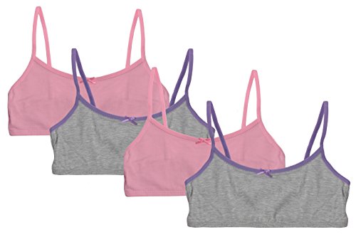 Hanes Girl's Crop Top Bralette 3 Styles 2 & 4-pack