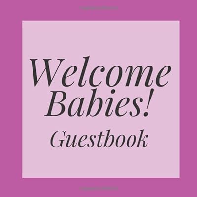 Welcome Babies! Guestbook: Purple Twins Shower Signing Sign In Book, Welcome New Baby Girl with Gift Log Recorder, Address Lines, Prediction, Advice Wishes, Photo Milestones