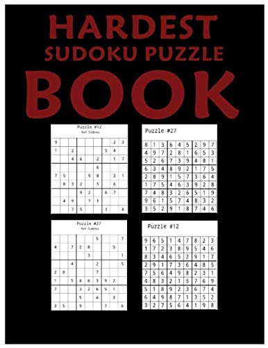 Hardest Sudoku Puzzle Book: 125 Pages 9×9 100 pages Puzzles & 25 pages Solutions, Hard Puzzles For Adults by Layla Abu Othman