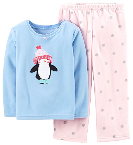 Carter's Little Girls' 2 Piece Fleece PJ Set (Toddler/Kid) - Penguin