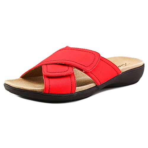 Trotters Getty Women Open Toe Canvas Slides Sandal