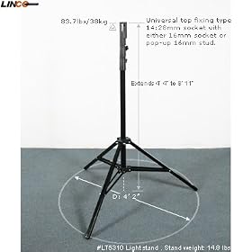 Britek#5310 Photography Studio Light Multi Swivel ClampGiant Light Stand