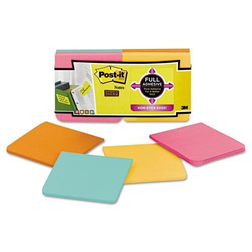

3M/COMMERCIAL TAPE DIV. Full Adhesive Notes, 3 x 3, Assorted Rio De Janiero Colors, 12/PK (F33012SSFM)