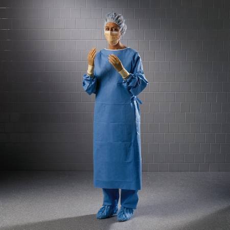 

Medline Procedure Gown Ultra Extra Large Polyethylene Coated Polypropylene Blue Adult