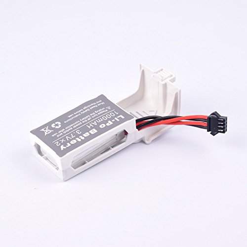 YouCute 3.7v 1000mah Battery for Udi U842 U842-1 U818S Rc Quadcopter Drone White Spare Parts