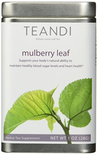 White Mulberry Tea (Morus Alba) by TEANDI. Premium, All Natural, Pesticide Free. Loose Leaf, 1 Ounce, 28g (about 23 servings)
