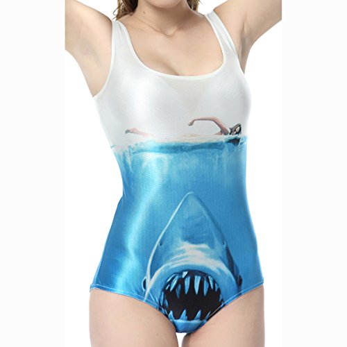 Sunzel Women Girls Digital Print Creative Design Stretchy One Piece Bikini Swimsuits Ladies Swimwear
