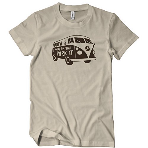 Home is Where You Park It T-Shirt Funny Adult Mens Cotton Tee Sizes S-5XL