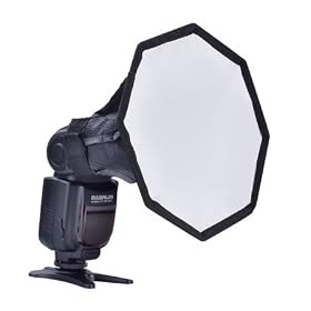 CowboyStudio 8-Inch Portable Quick Setup Speedlite Octagon Diffuser Softbox for Nikon, Canon, Sigma, Sony, Pentax, Olympus, Panasonic Speedlite Flashes