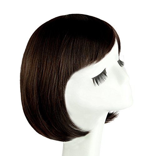 Leiwo Wigs,14 inch(35cm) Short Synthetic Bob Straight Hair Wigs for Cosplay and party-Black
