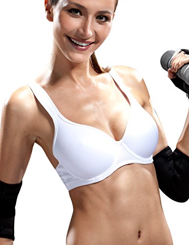 Yvette Padded Underwire Women Sports Bra-Adjustable/Criss cross/Racerback
