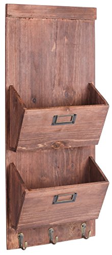 Algopix Similar Product 17 - Dwellbee Rustic Wood Wall Storage and