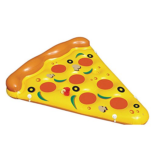Babrit Pool Swimming Float Water Float Yellow Inflatable Floating Slice of Pizza Pool Raft