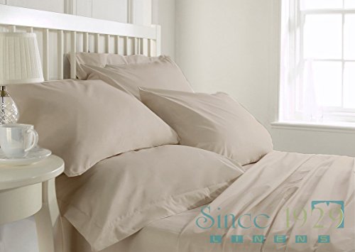 

"Since1929Linens" 29 Inches Deep Pocket 450 TC 100 Percent Egyptian Cotton 4 Pc Twin Extra-Long Size Sheet Set Solid Ivory Color