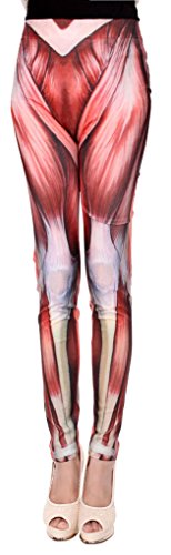 EPYA Women's Fashion Digital Pattern Print Sheer Footless Leggings