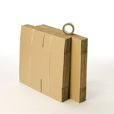 CartonsDeDemenagement.com carton demenagement - 20 cartons à livres avec 1 adhésif gratuit