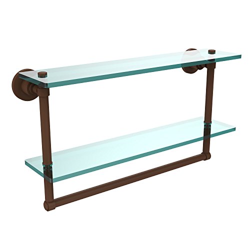 

Allied Brass WS-2TB/22-ABZ 22 by 5-Inch Glass Shelf with Towel Bar