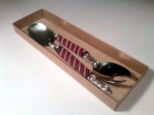 

Ndebele Beaded Salad Server Set