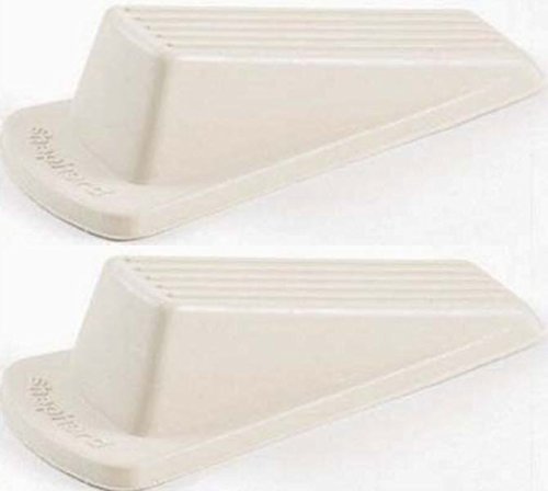Shepherd Hardware #9163 Heavy Duty Off-White Rubber Door Stop - 2 Count