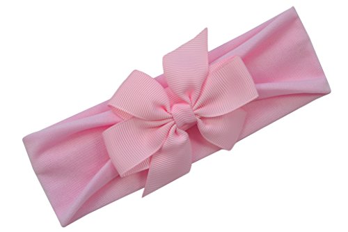 Nylon Baby Bow Headband Fits Newborn to 9 Months By Funny Girl Designs