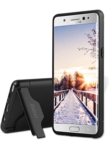 Taken Galaxy Note 7 Case - Full Coverage Dual Layer Card Slot Wallet Case with KickStand for Samsung Galaxy Note 7(Black)