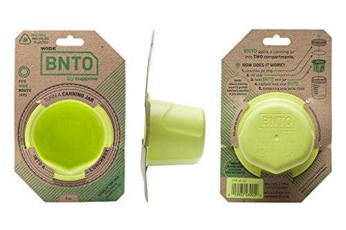 Cuppow BNTO Canning Jar Lunchbox Adaptor - Wide Mouth - 6oz - Chartreuse