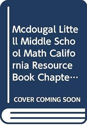 Mcdougal Littell Middle School Math California Resource Book Chapter 1 Course 1
