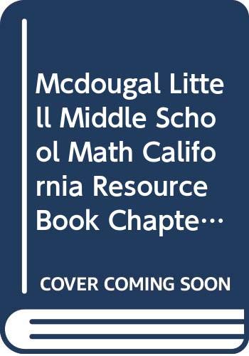 Mcdougal Littell Middle School Math California Resource Book Chapter 1 Course 1 by Mcdougal Littel