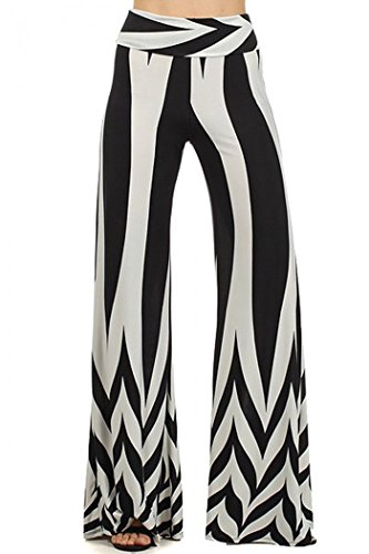 ColorMC Women's Plus Size Self-Banded Palazzo Long Knit Wide Leg Pants