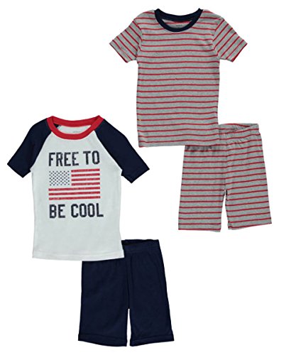 Carters Little Boys 4-Piece Snug Fit Cotton PJs Free to Be Cool Navy