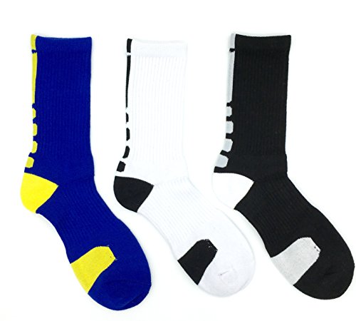 SpankY Men's Athletic Patterned Cushioned Crew Socks