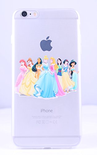 (6 (4.7)-Princesses-Silicone Case) iPhone 6 (4.7) 6s Case ROXX Fairy Tale Soft Rubber Silicone Cases Featuring Disney Snow White Eating Apple Elsa Frozen for iPhone 6 (4.7)