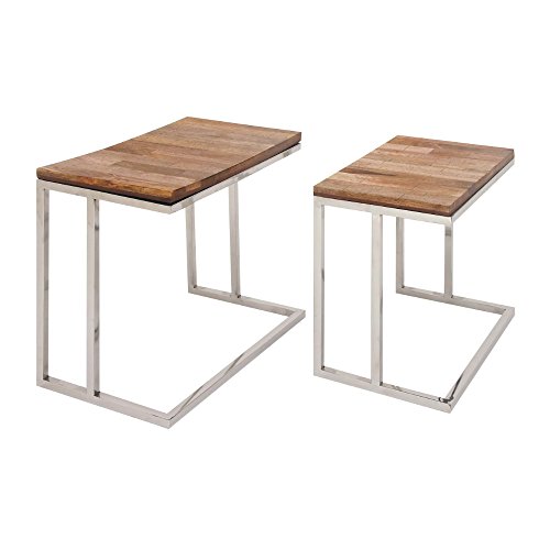 Algopix Similar Product 20 - Benzara Attractive Wood Table, Set of 2