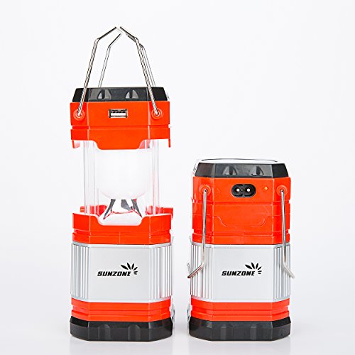 SUNZONE Solar Rechargeable Camping Lantern , Super Bright Camping LED Light, ,Flashlight ,Usb Charging, Battery Power,Solar Energy, For Camping, Hiking ,Fishing, Sports, Outdoors Emerencies